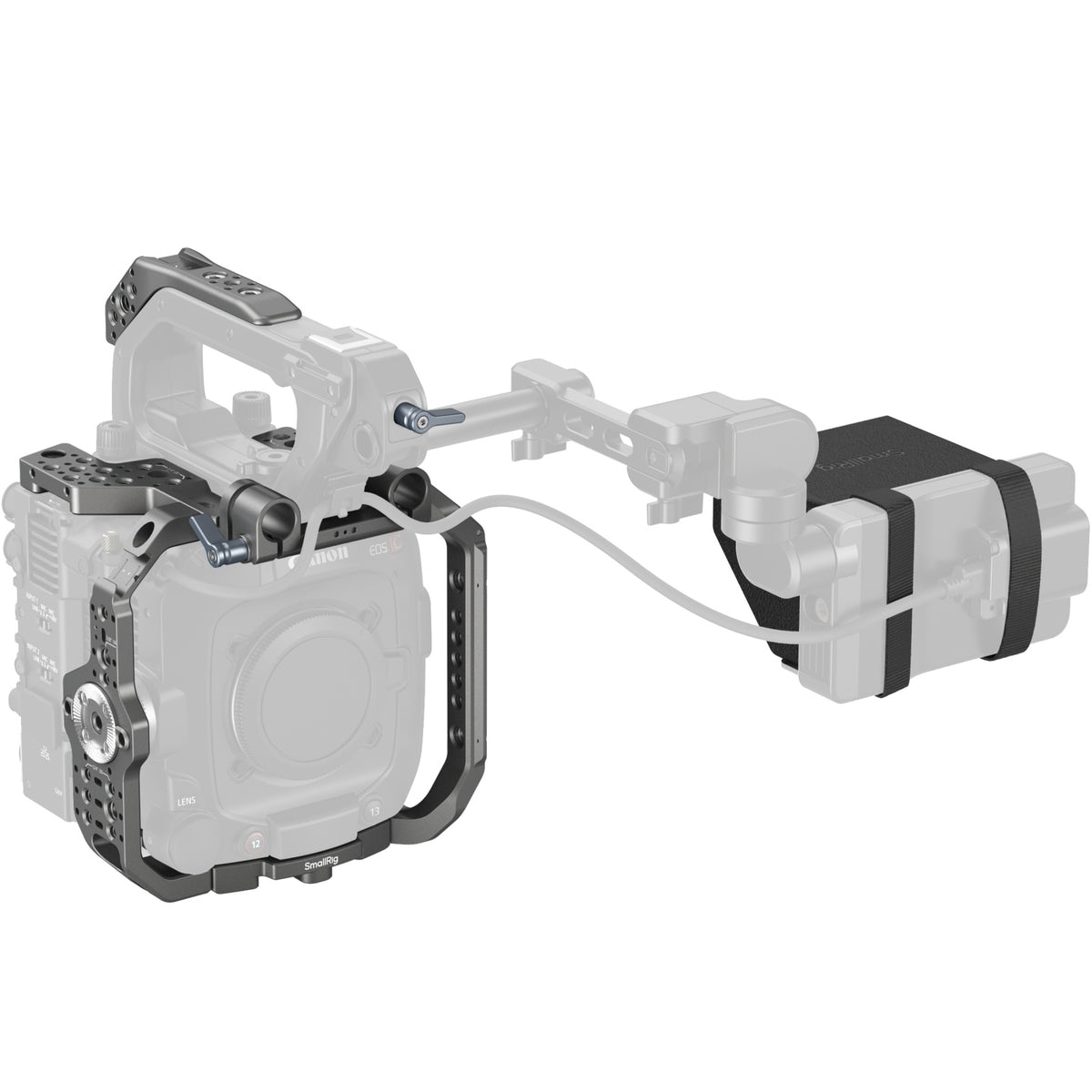 SmallRig 4947 Basic Cage Kit – Aluminium/Silikon/Edelstahl, 1/4″, 3/8″ Gewinde – für Canon C400 – Schwarz
