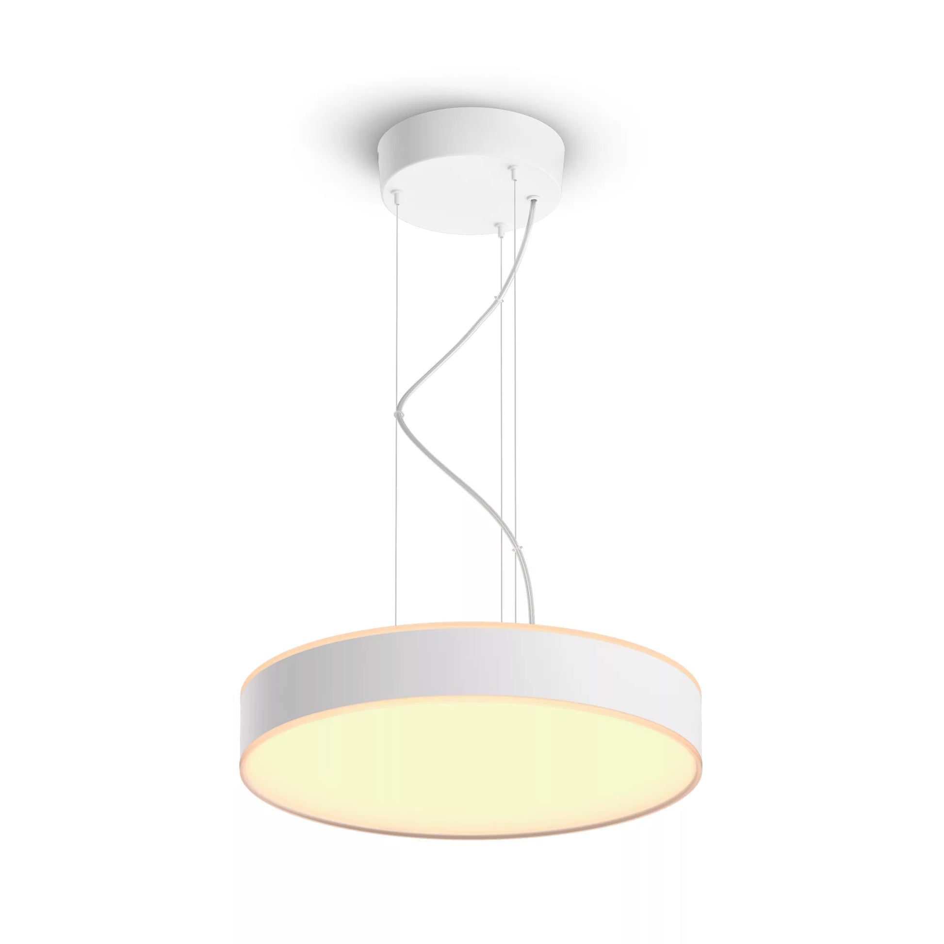 Philips by Signify Philips Hue Pendelleuchte Enrave – LED 33,5 W, 3300 lm, 2200–6500 K, dimmbar, Bluetooth & Hue Bridge – Weiss