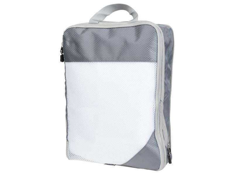 KOOR Reissverschlusstasche – 35×9×25 cm – Grau – Polyester – 2 Stk.