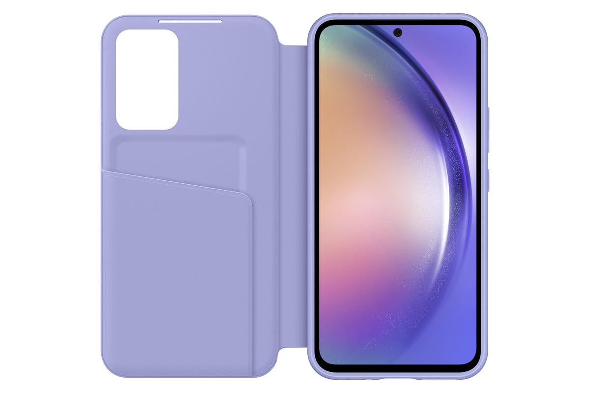 Samsung Smart View Wallethülle – für Samsung Galaxy A54, mit Kartenfach, Heidelbeere