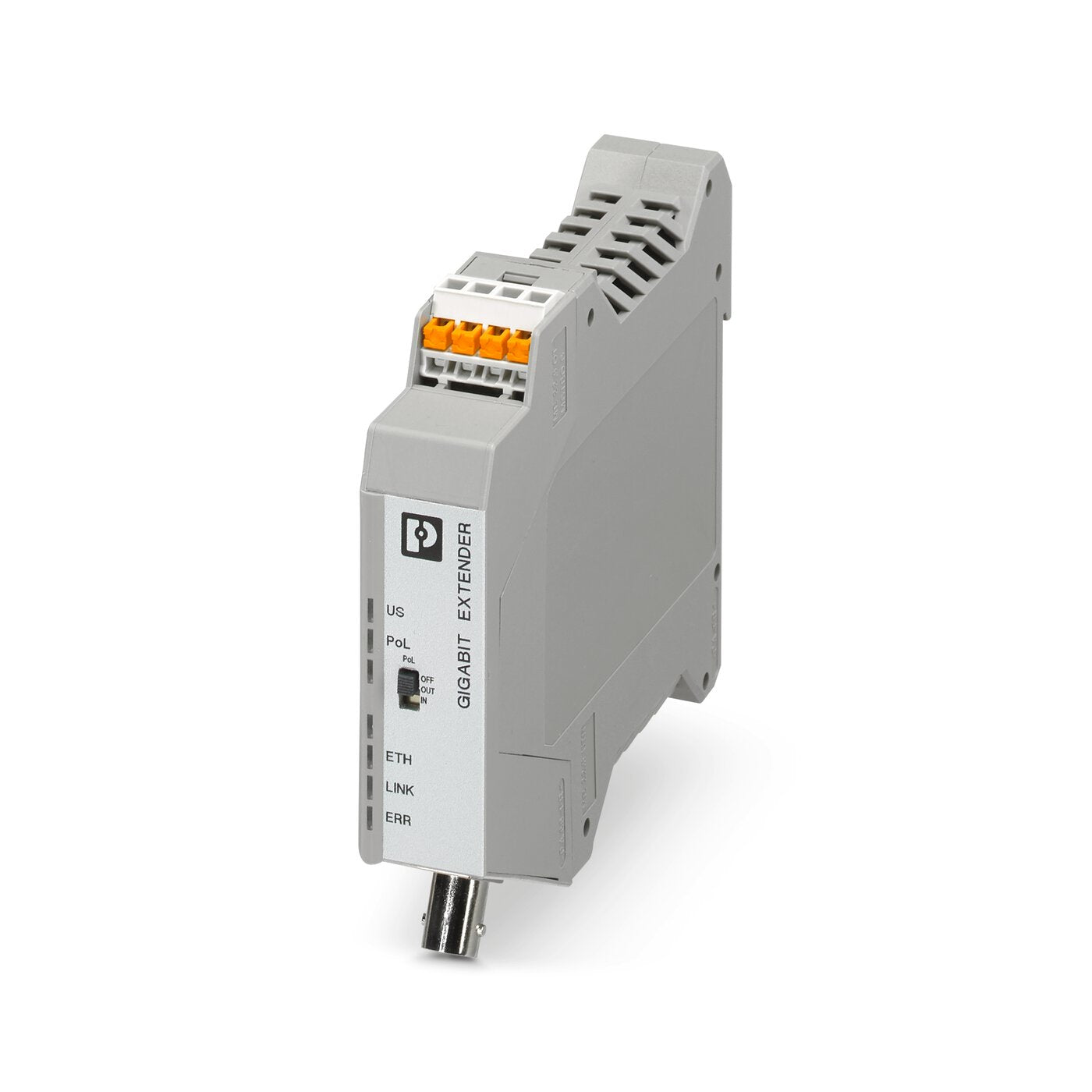 Phoenix Contact Extender 1010 ETH COAX-G – Ethernet Extender – 1 Gbit/s, Reichweite 1000 m, 1× RJ-45, Grau