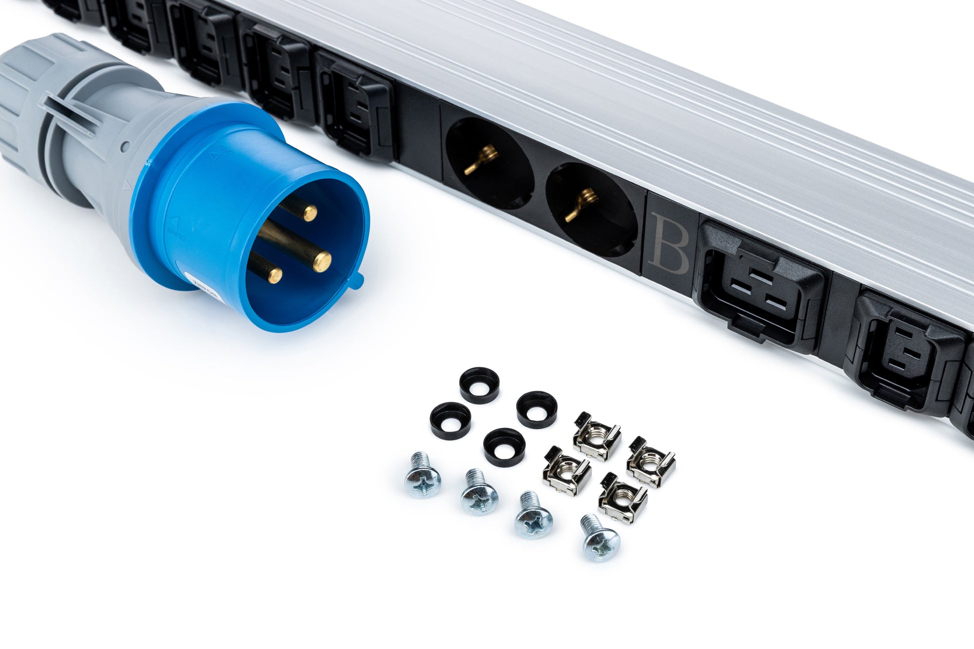 Digitus Rack-PDU Basic, einphasig, 30× IEC (Schuko, IEC C13, IEC C19), 32 A, IEC 60309