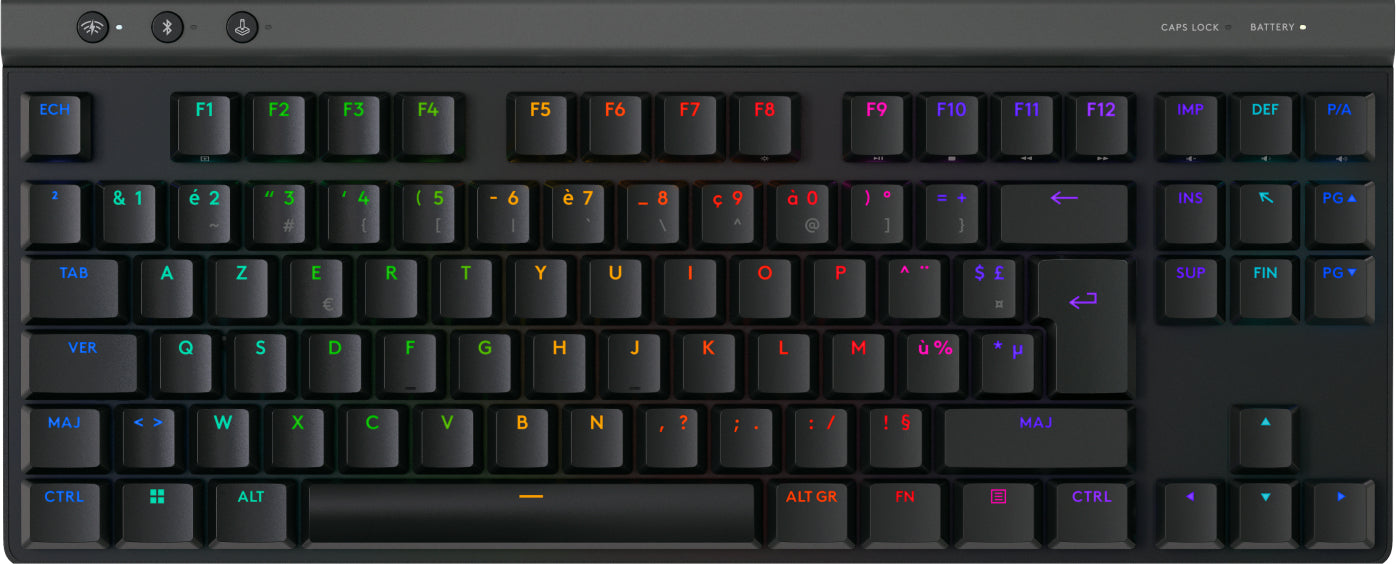 Logitech G G515 LIGHTSPEED TKL – Mechanisch – Bluetooth & 2,4 GHz (Nano-Empfänger) – RGB – AZERTY (FR)