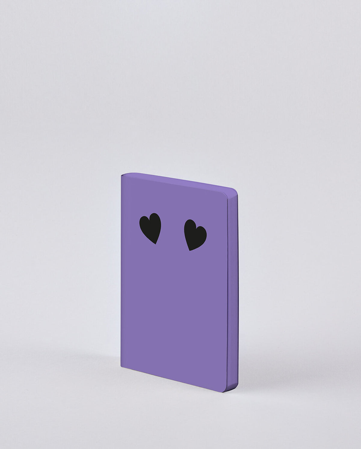 nuuna Notizbuch – A6 – 120 g/m² – Softcover, nummerierte Seiten, Kunstleder-Einband, schwarz, violett