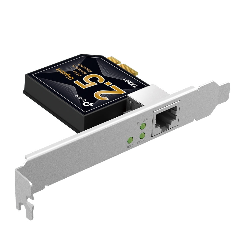 TP-Link TX201 PCIe Netzwerkkarte – 2,5 Gbit/s, 1× RJ-45, PCIe 2.1, für PC/Laptop, Schwarz/Grau