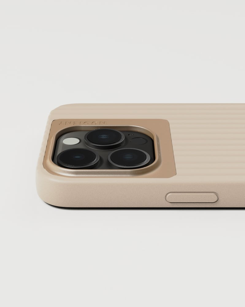 Nudient – Backcover – für Apple iPhone 15 Pro – Leinenbeige