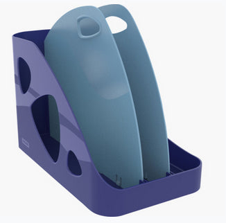 Exacompta Flex Box Aufbewahrungsbox – 3 Fächer, Blau, Kunststoff, B 388 × H 315 × T 225 mm