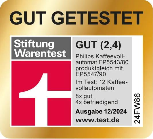 Philips Serie 5500 EP5543/80 Kaffeevollautomat – 1,8 l, 275 g Bohnenbehälter, 15 bar, Milchtank 0,26 l