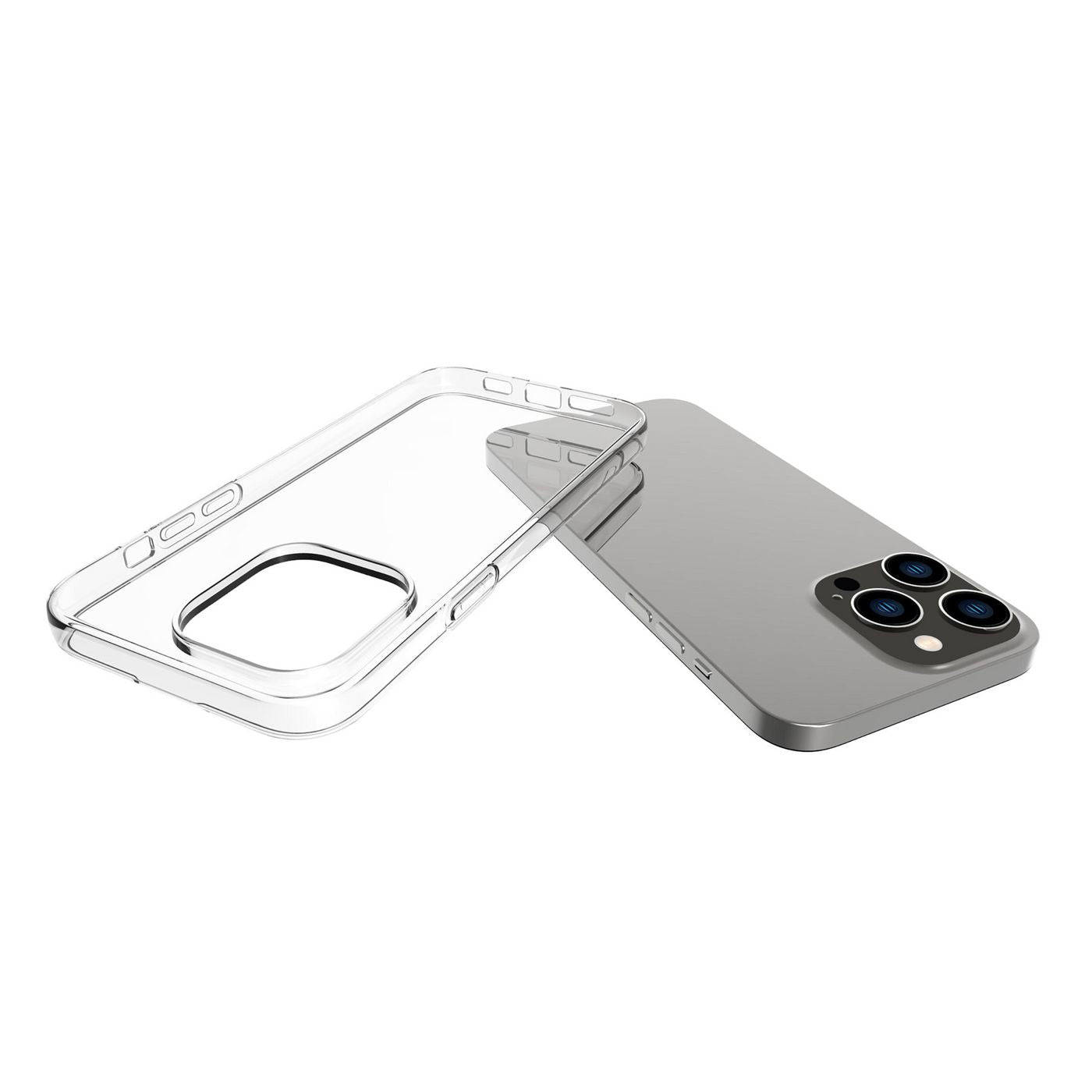 eSTUFF LONDON Backcover – für Apple iPhone 14 Pro Max, MagSafe, TPU, Transparent