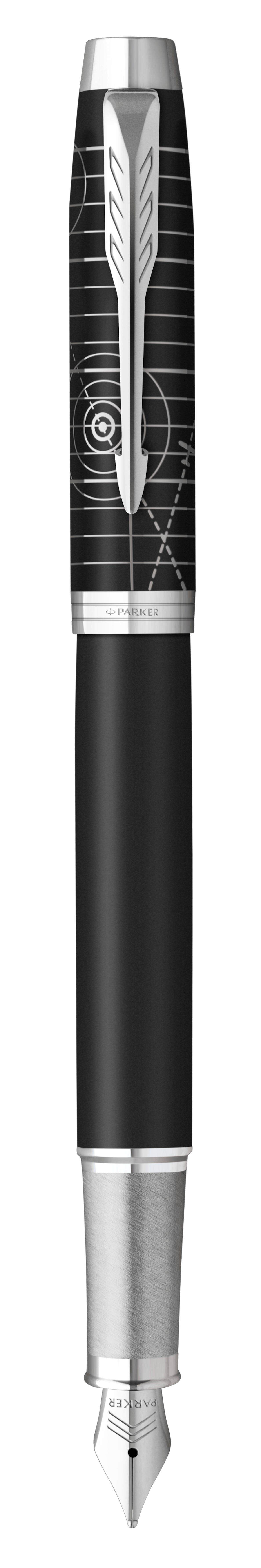 Parker IM Füllfederhalter M Schwarz/Chrom Edelstahl Geschenkbox