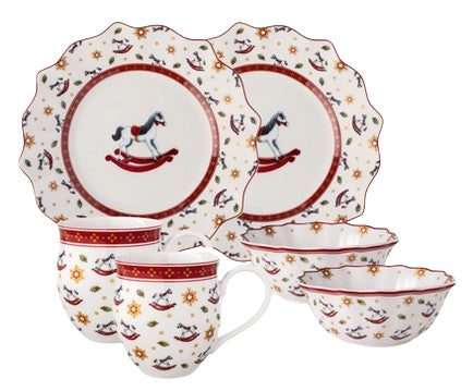 Villeroy & Boch Frühstückset Toy's Delight – 6-teiliges Set, Porzellan, Mehrfarbig