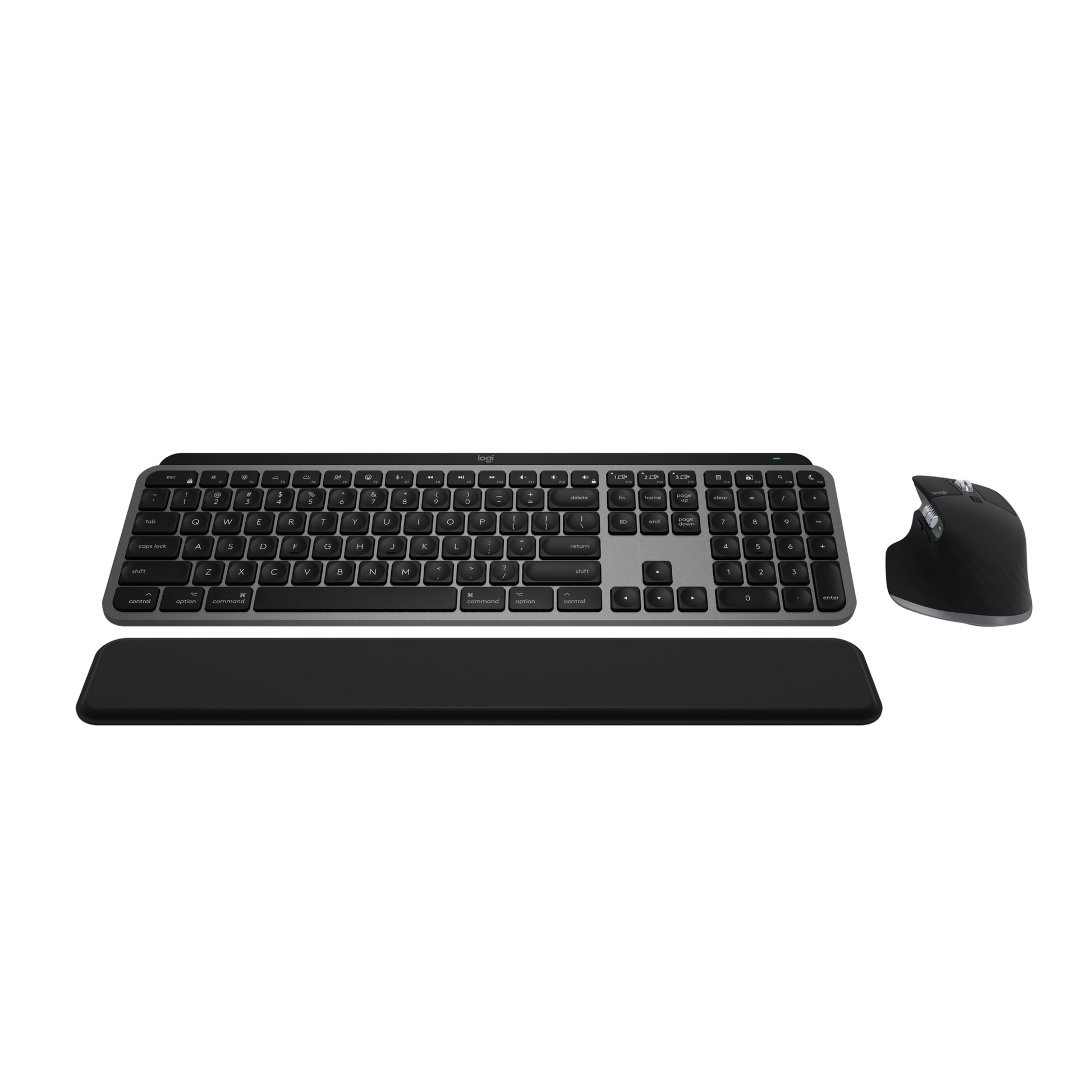 Logitech MX Keys S – Tastatur, kabellos, CH-Layout (DE-CH), Fullsize (mit Ziffernblock), aufladbar – für macOS