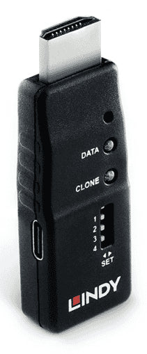 Lindy 32105 – HDMI EDID Feeder, 8K@60 Hz, 48 Gbit/s, HDCP 2.3, USB-C, Schwarz