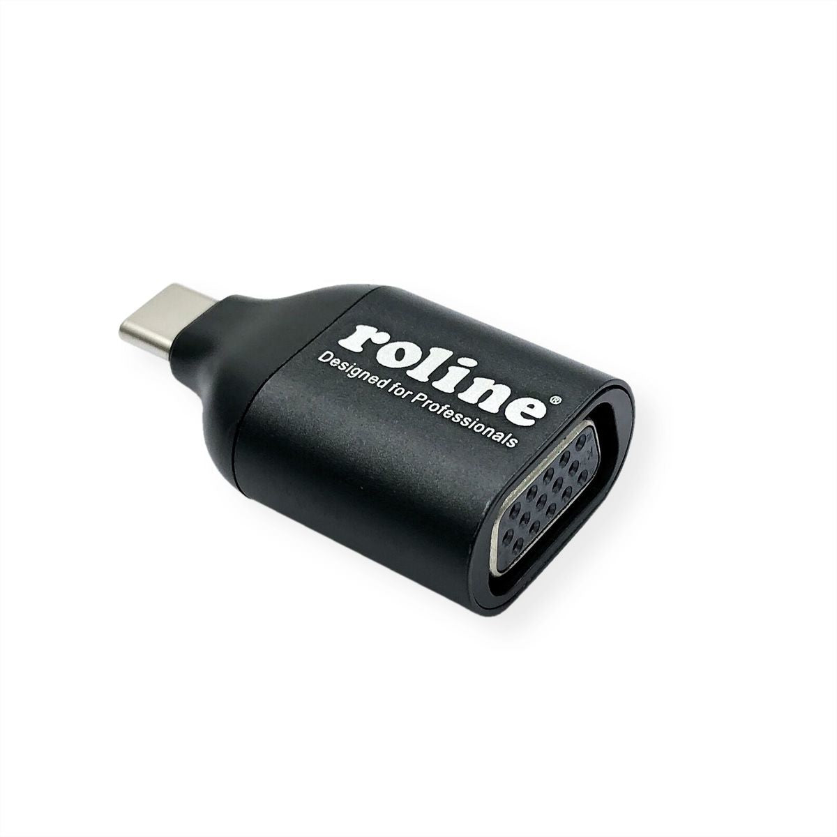 ROLINE USB-C zu VGA Adapter – 1920 × 1080 @ 60 Hz, USB 3.2 Gen 1, Schwarz