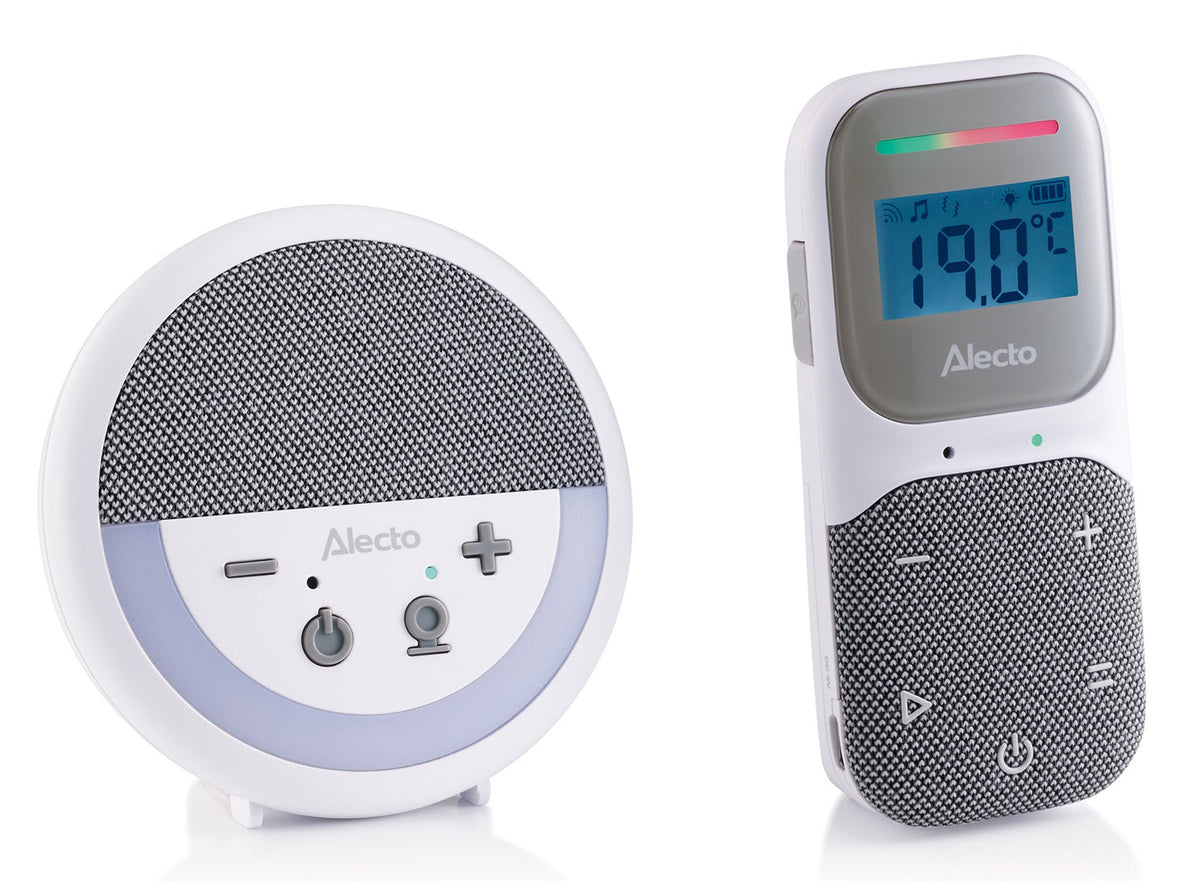 Alecto DBX150 – DECT-Babyphone, 2-Wege-Audio, Nachtlicht, Reichweite 50 m/300 m, Akku 16 h, Hygrometer