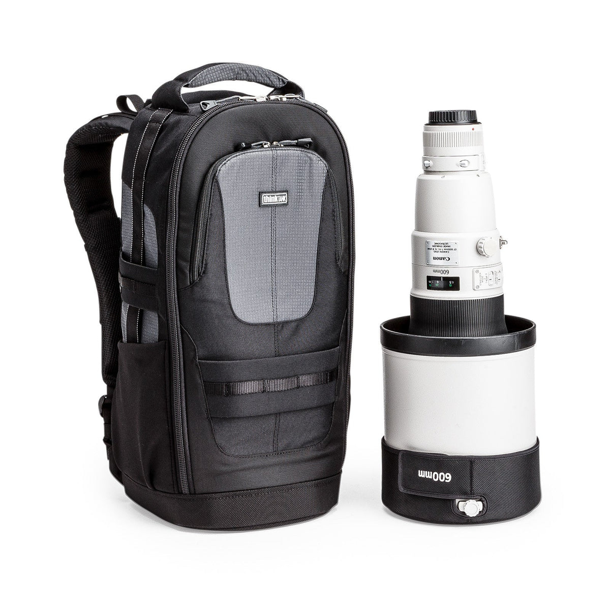 Think Tank Glass Limo Kamerarucksack – für 8 Objektive, Regenhülle – für DSLR- & Systemkameras – Grau/Schwarz