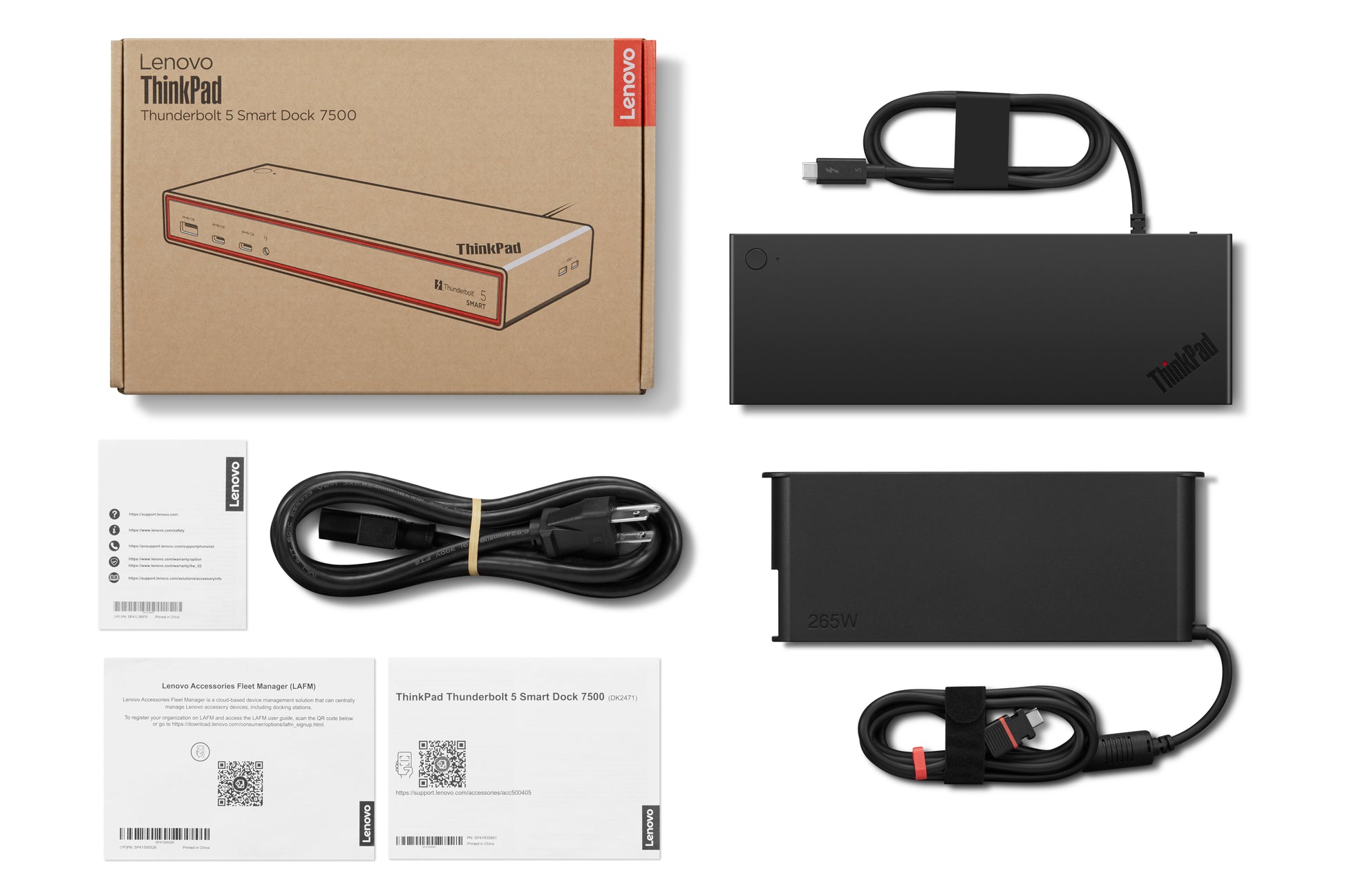 Lenovo Dockingstation – Thunderbolt 5, 2× DP, 1× HDMI, 3× USB-A, 2× USB-C, 180 W PD, 2,5GbE, für Windows/Mac
