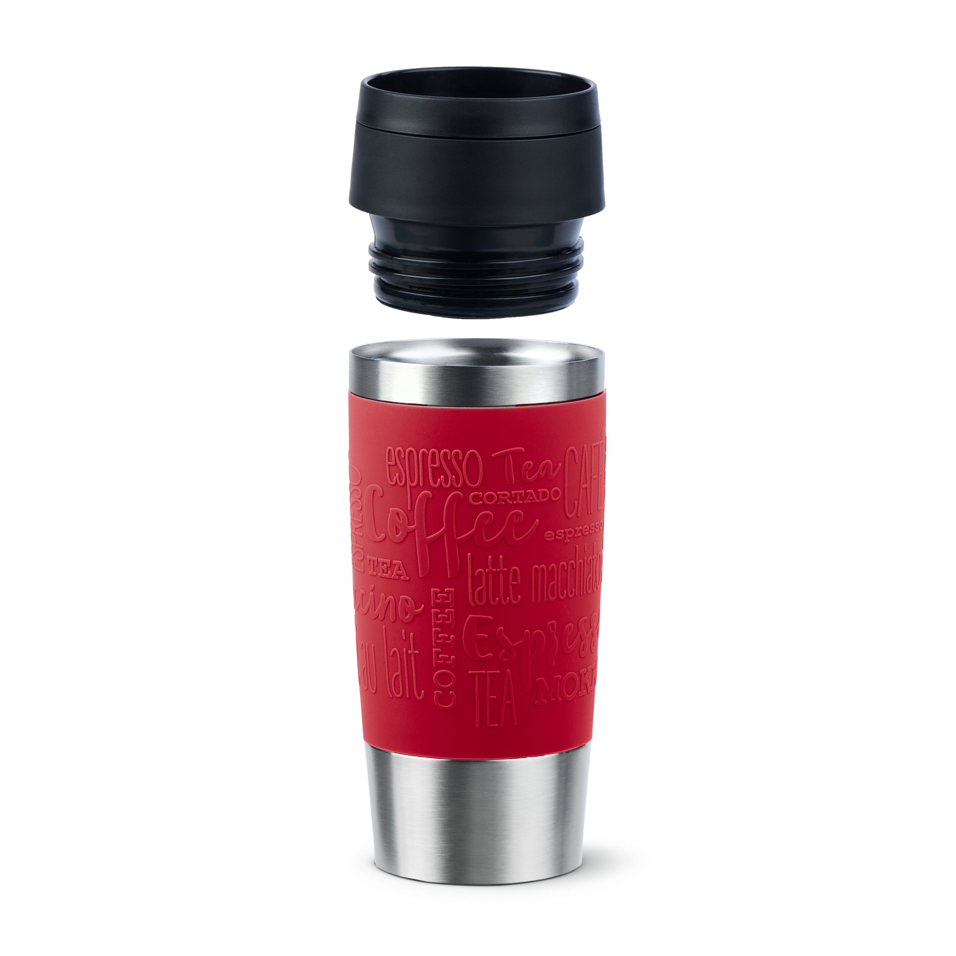 EMSA Travel Mug Classic Thermobecher 360 ml – doppelwandig 4 h heiss/8 h kalt, Edelstahl, Rot