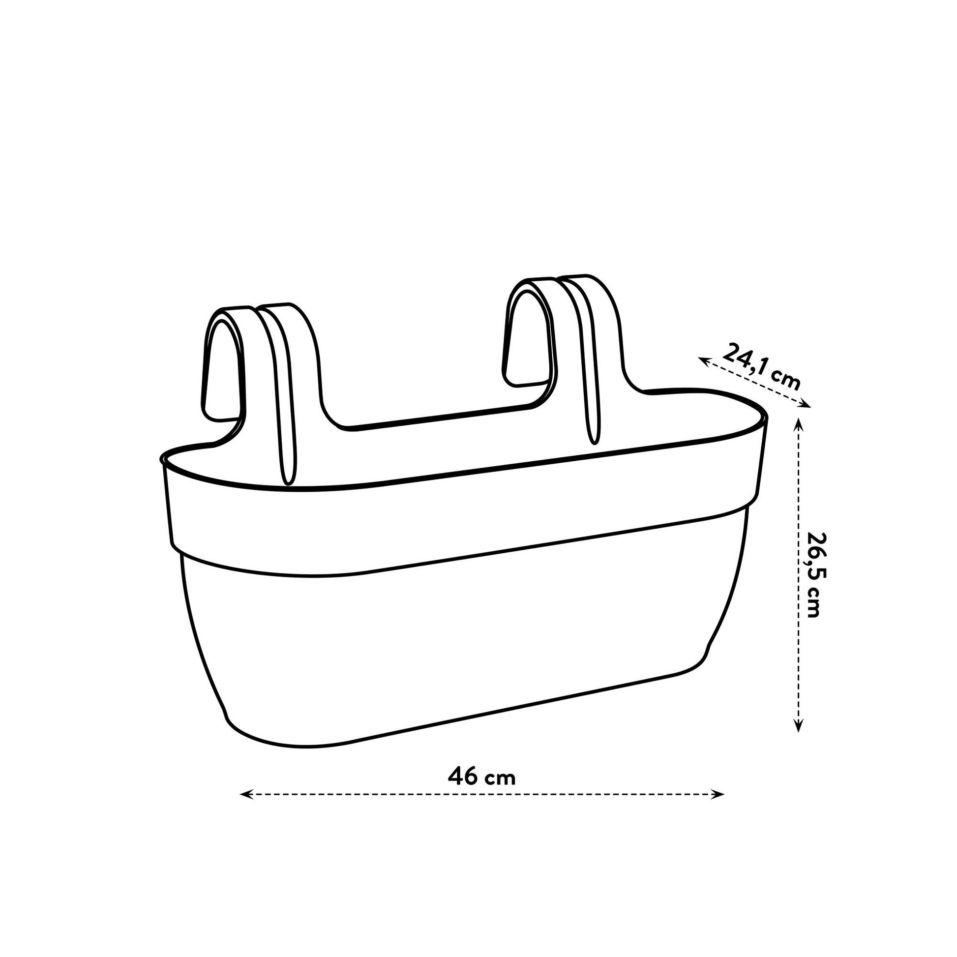 elho Campana Easy Hanger – Hängeblumentopf – 7500 ml – Kunststoff, weiss