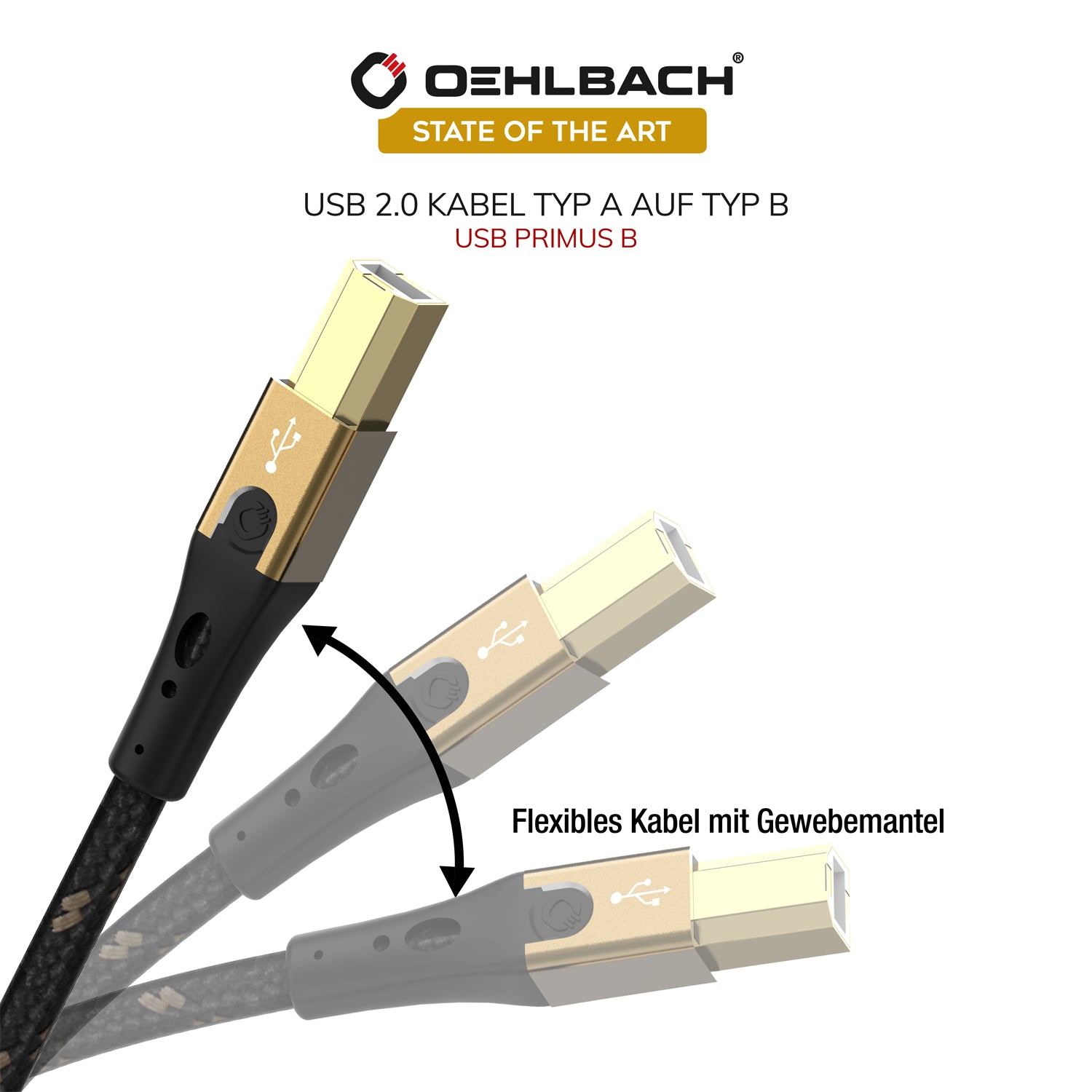 Oehlbach – USB-Kabel, USB-A zu USB-B, 5 m, USB 2.0