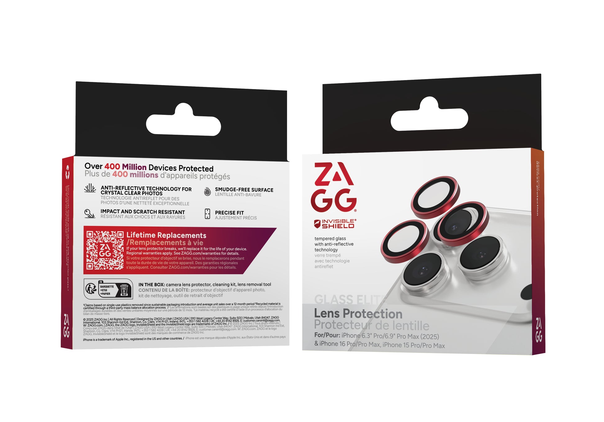 ZAGG Displayschutz (Panzerglas), Kratzresistent – für iPhone 17 Pro/17 Pro Max/16 Pro und andere – 3er-Pack