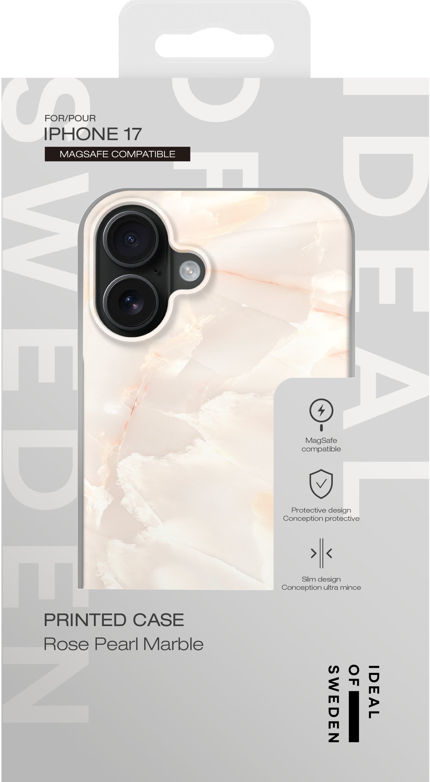 iDeal of Sweden Backcover – für Apple iPhone 17 – Rose Pearl Marble – PC, MagSafe-kompatibel