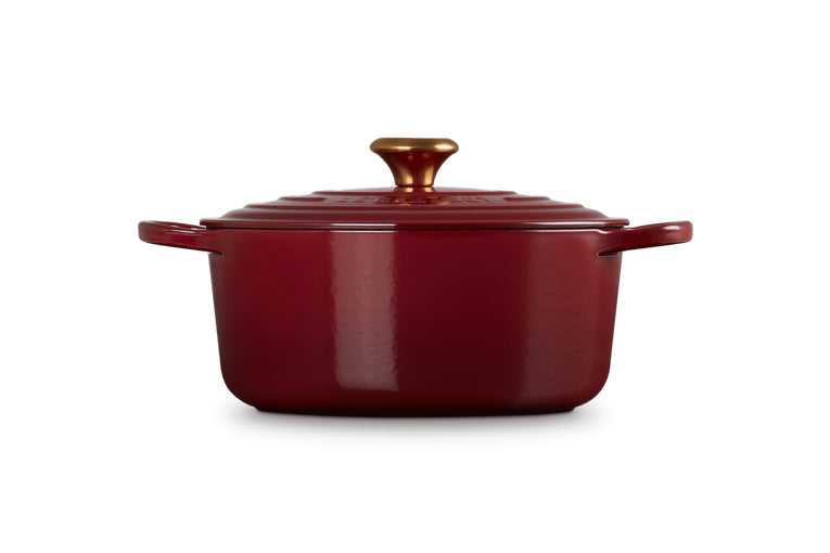 Le Creuset Kochtopf – 5,3 l, Ø 27,4 cm, Gusseisen, Emaille, für Induktion, Gas, Glaskeramik u. a., Rot