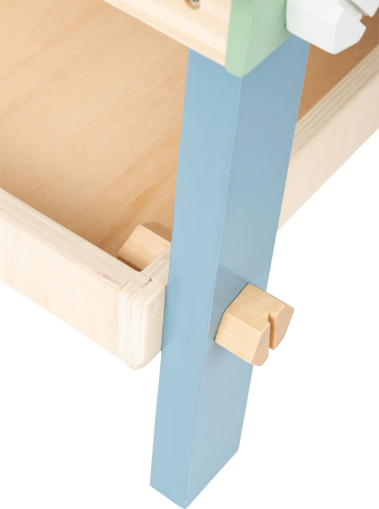 Small foot Kompakte Werkbank Nordic – 45 × 52 × 28 cm – ab 3 Jahren – Holz – Mehrfarbig