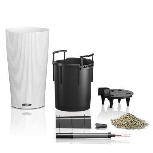 LECHUZA CILINDRO Pflanzgefäss – Ø 23 × 41 cm, 5,5 l – Kunststoff, sandbraun – automatische Bewässerung