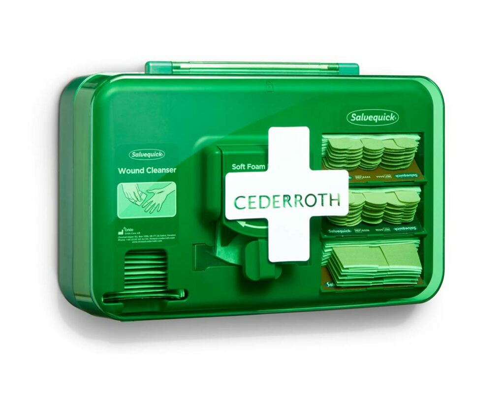 Cederroth Erste-Hilfe-Koffer – für Zuhause, grün, 310 × 160 × 200 mm