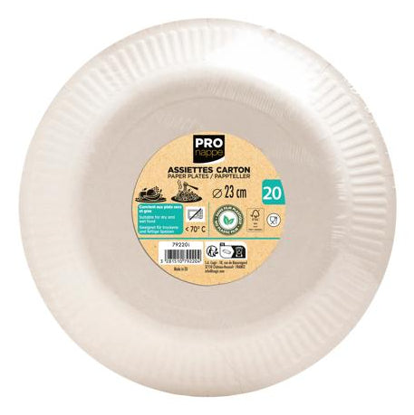 PRONAPPE PRO nappe Teller, Papier/Karton, rund – Ø 23 cm, olivgrün – 20 Stk.