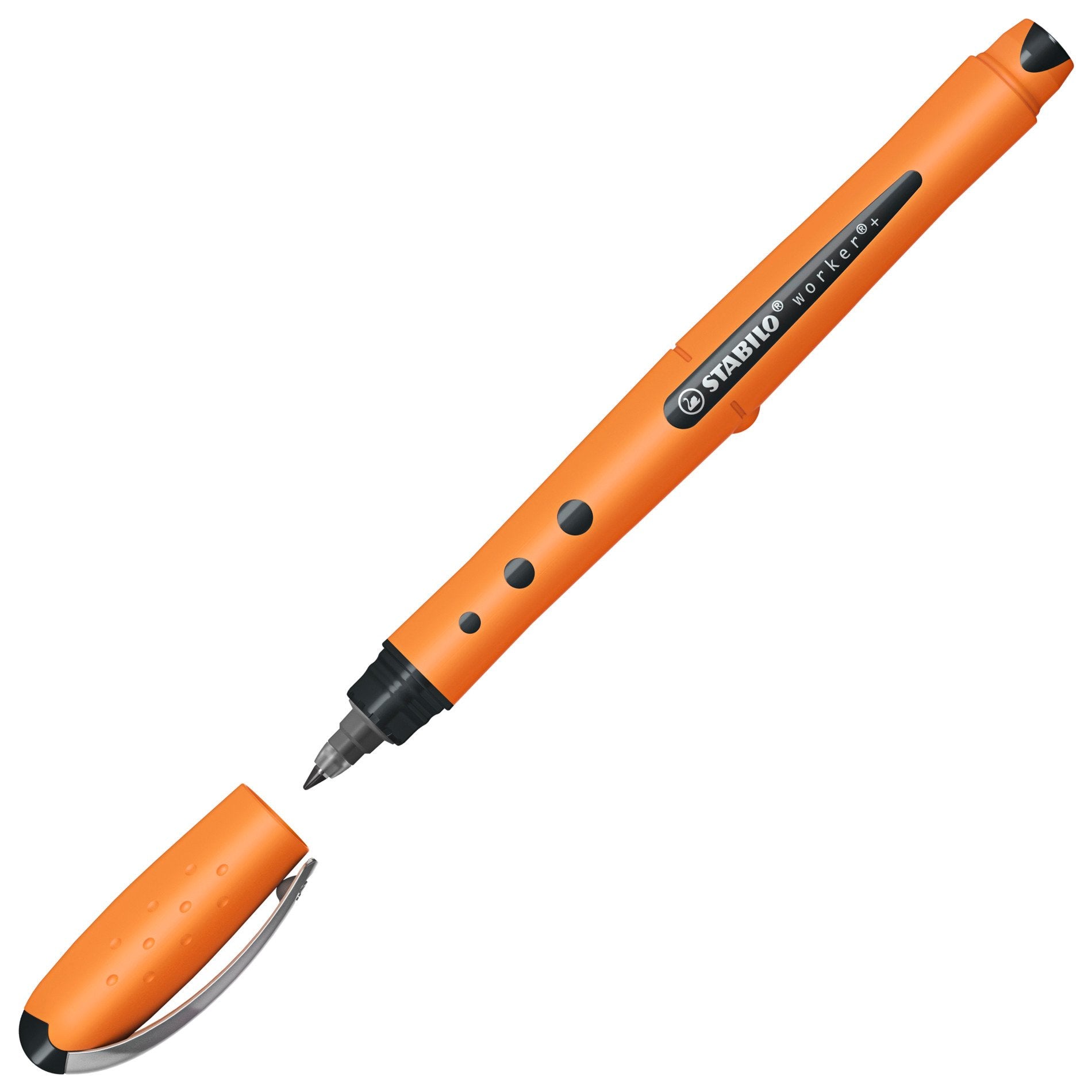 STABILO worker+ – Tintenroller, mit Kappe, 0,5 mm, schwarz