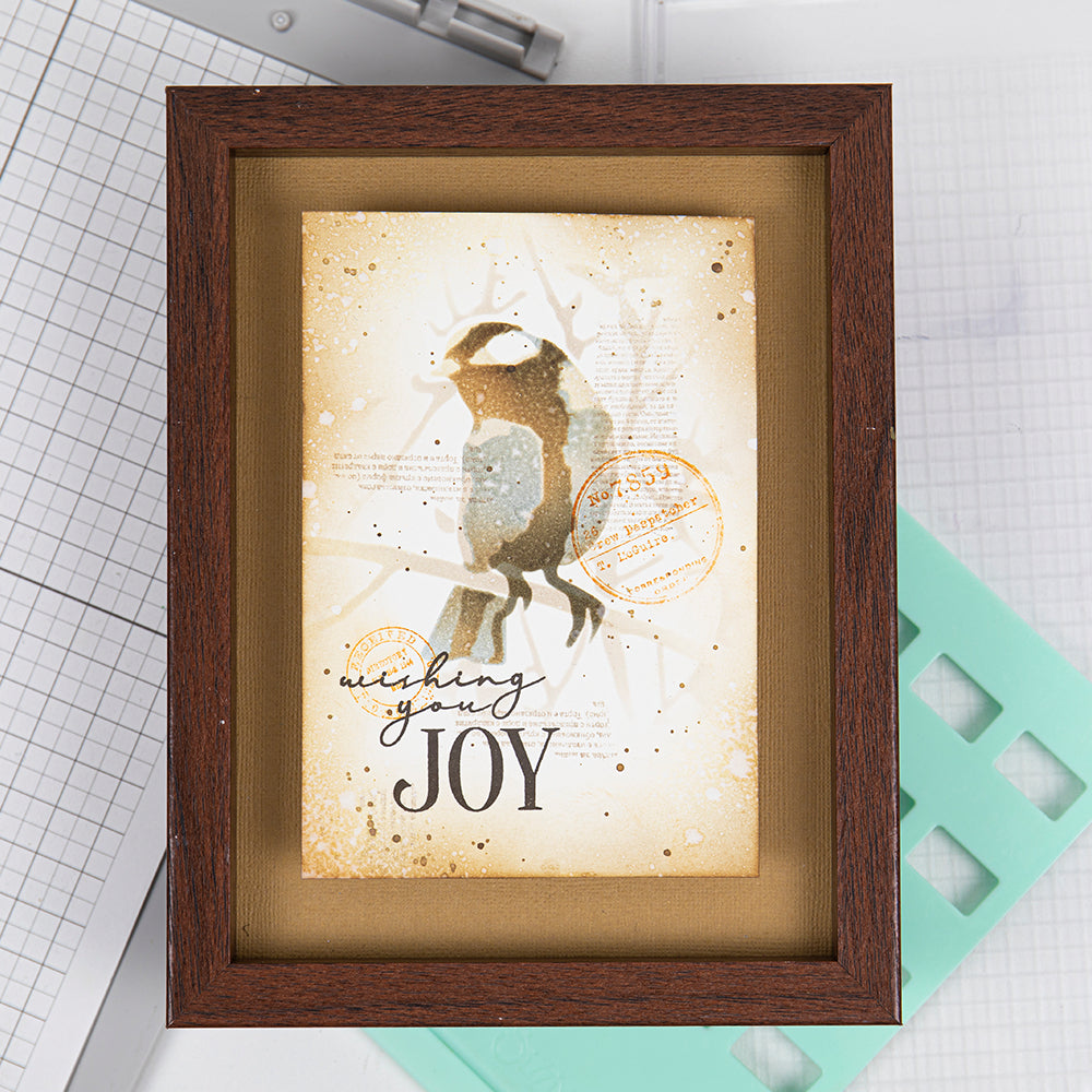 Sizzix Schablone – Vogel & Äste – 150 × 150 mm
