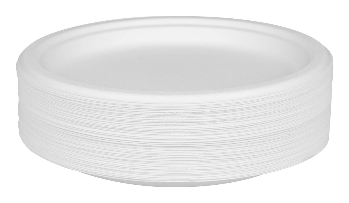Furber. Furber Teller Bagasse (Zuckerrohr), rund – Ø 22,5 cm – weiss – 50 Stk.
