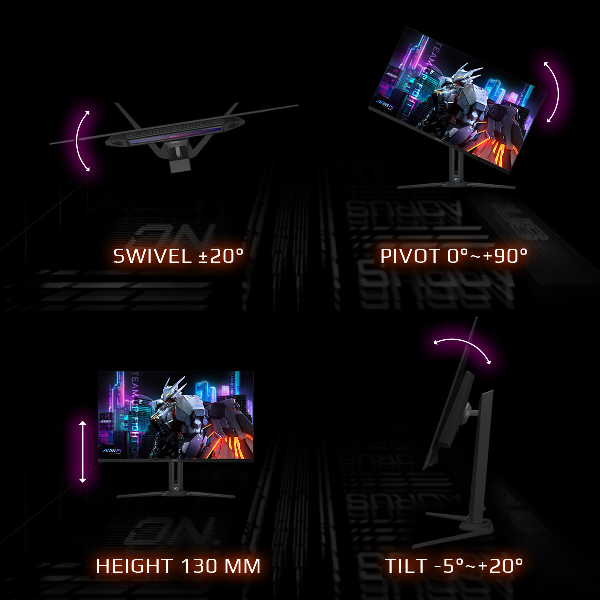 GIGABYTE AORUS FO32U – 31,5", 3840 × 2160 (4K), OLED, 165 Hz, USB-C 18 W, DisplayHDR True Black 400