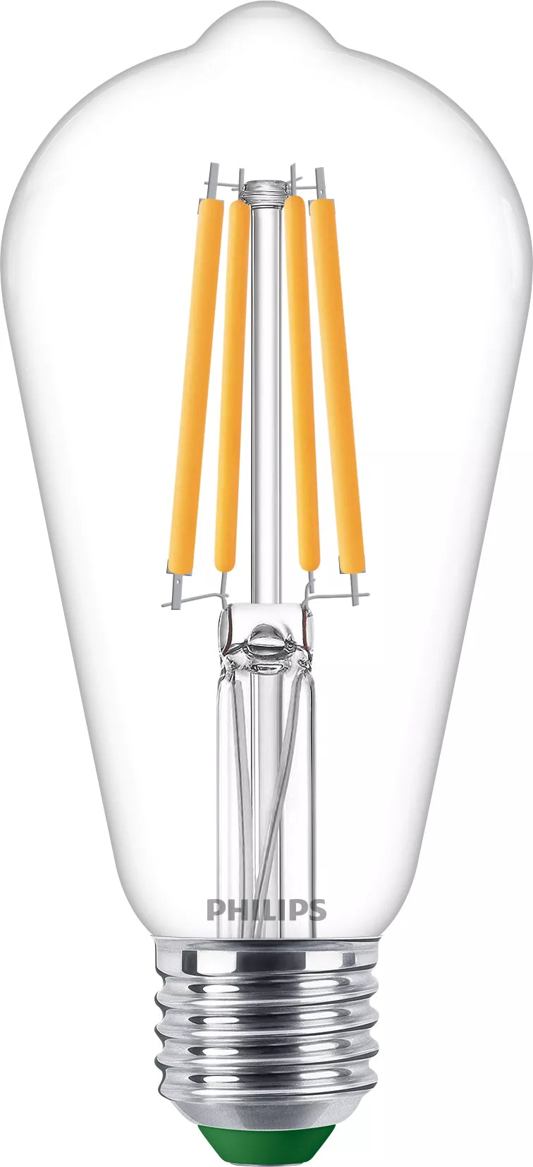 Philips by Signify Philips LED-Leuchtmittel E27 ST64 – Warmweiss 2700 K, 840 lm, 4 W – Transparent, 1 Stk.