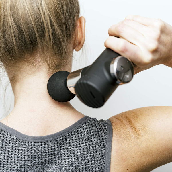 Bodi-Tek Massagepistole – schwarz, akkubetrieben, Vibrationsmassage, für Nacken