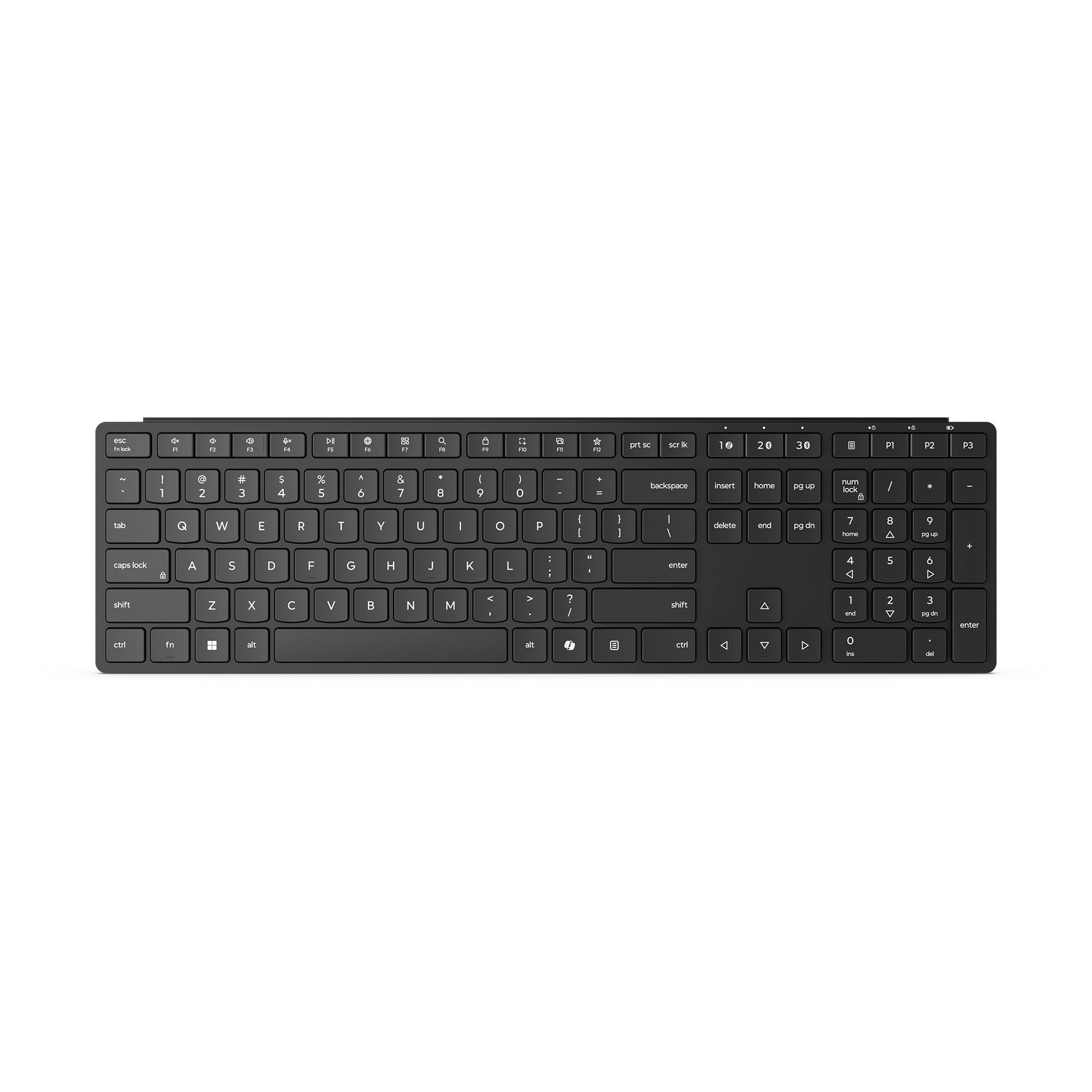 Lenovo Keyboard Home/Office RF – Tastatur – Bluetooth & 2,4 GHz (USB-A Empfänger) – QWERTY (Nordic)