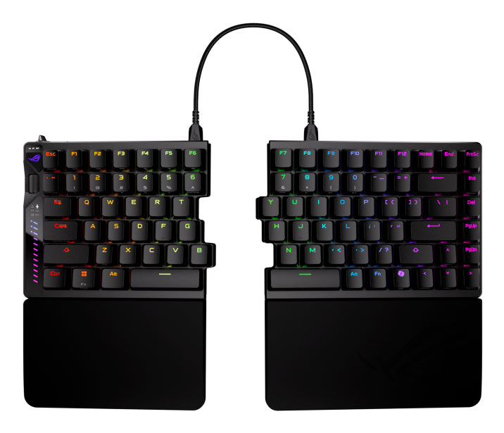 ASUS ROG Falcata – Gaming-Tastatur 75% – Mechanisch – USB & Bluetooth & 2,4 GHz – RGB – Ohne Ziffernblock