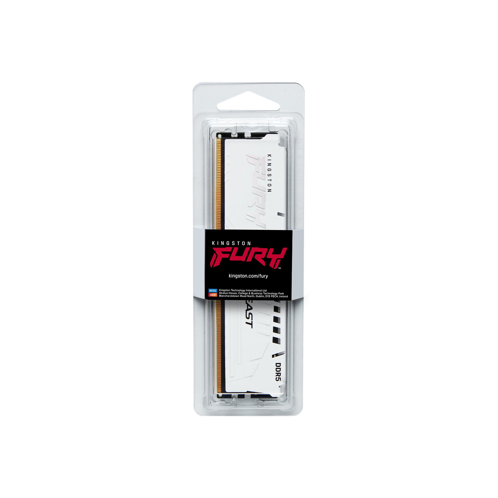 Kingston Technology Kingston FURY Beast – DDR5 16 GB 6400 MT/s CL32 Arbeitsspeicher, 1×16 GB (288-Pin DIMM), Weiss, EXPO