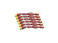 APC Netzkabel, IEC C13 auf IEC C14, verriegelbar, 1,2 m, Rot, 6 Stück