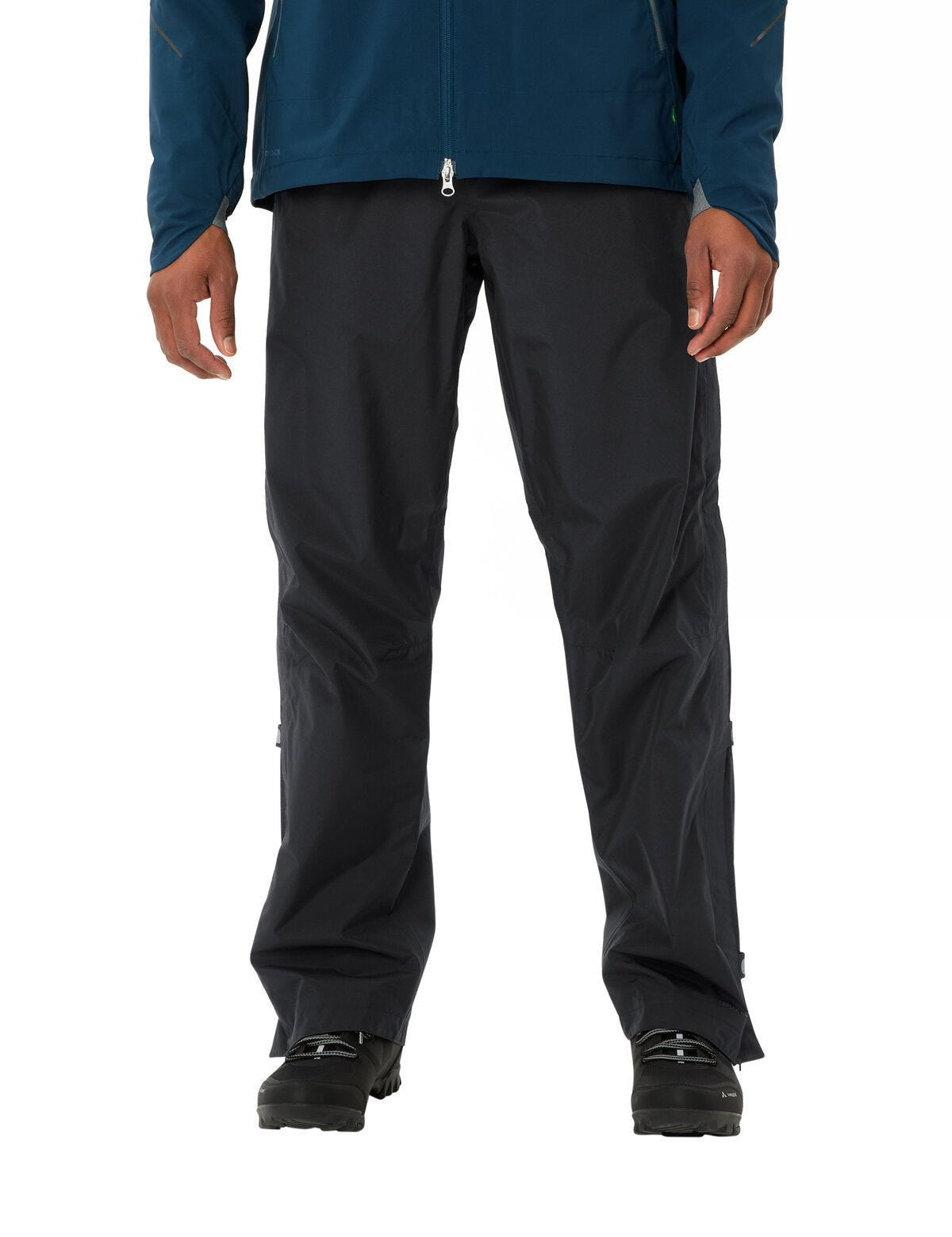 VAUDE Velohose – XXL – Schwarz, Polyester, wasserfest, winddicht, atmungsaktiv, reflektierend
