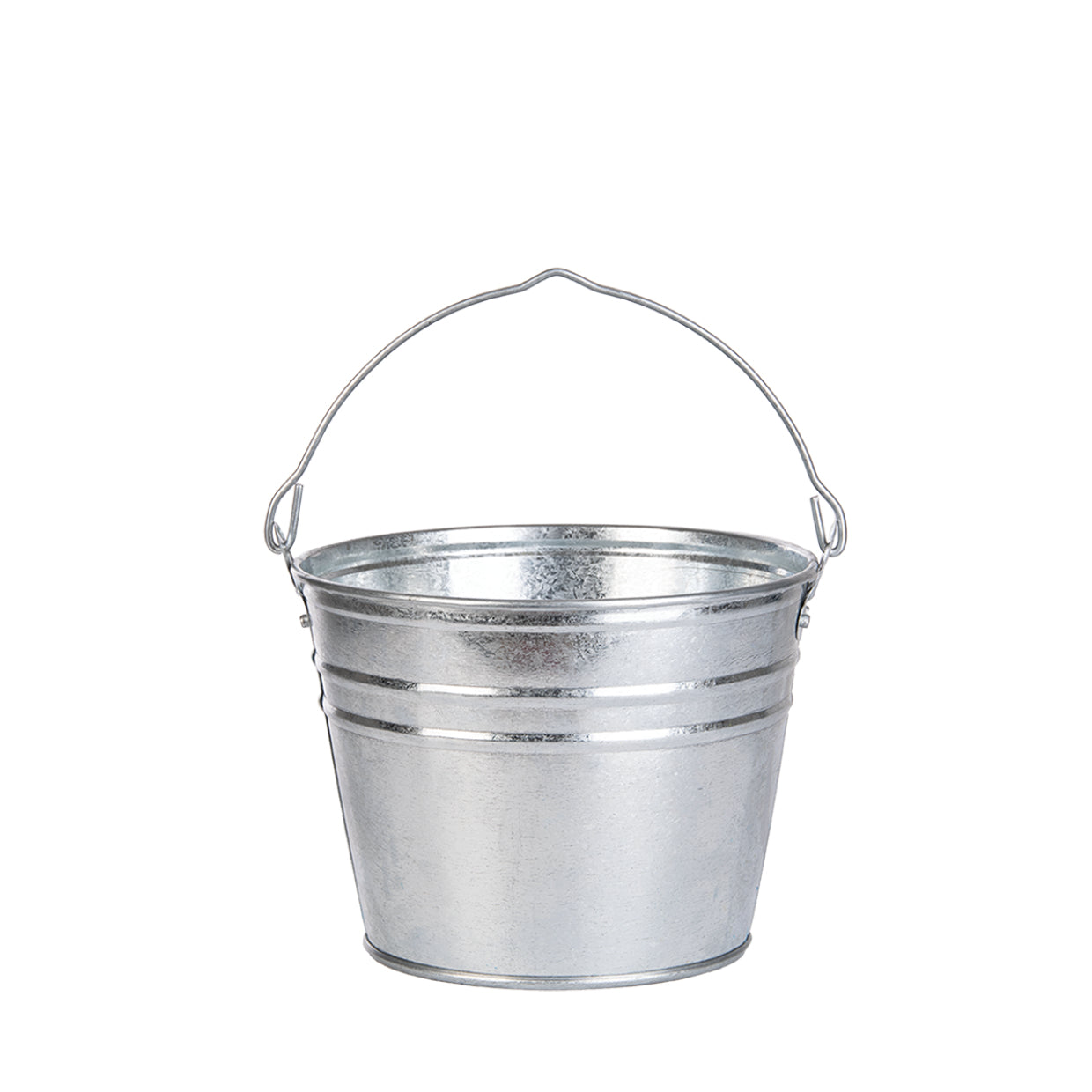 Esschert Design Putzeimer – 4,8 l, rund, Zink, silber, 1 Stk., 25,0 × 24,8 × 19,5 cm