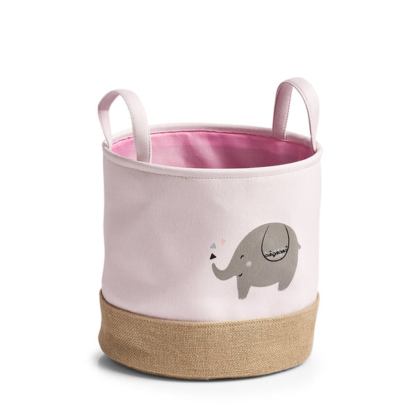 Zeller Present Aufbewahrungskorb – Polyester – Rosa – mit Griff – Ø 300 × H 290 mm