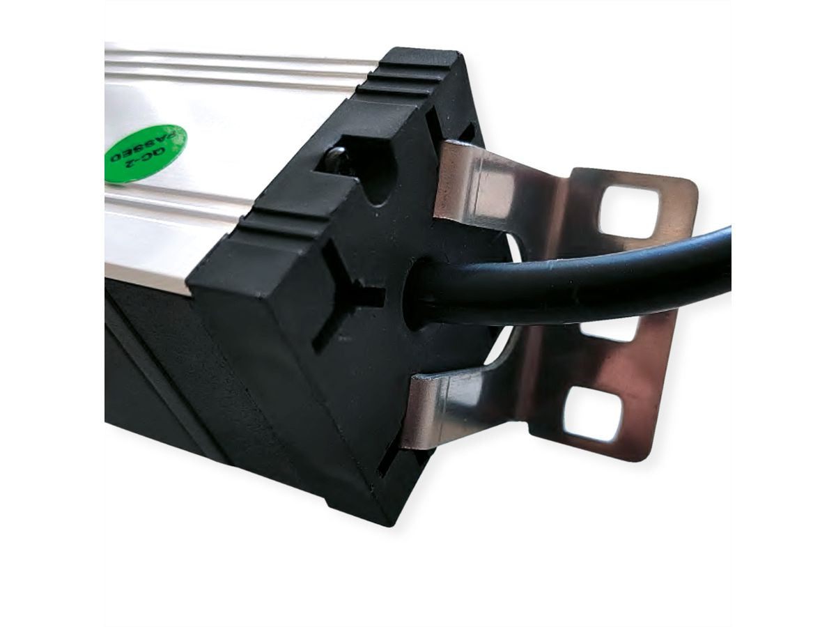 VALUE 19" Steckdosenleiste, 7× Schuko (Typ F), mit Schalter, 1U, 3 m, Stecker CEE 7/7