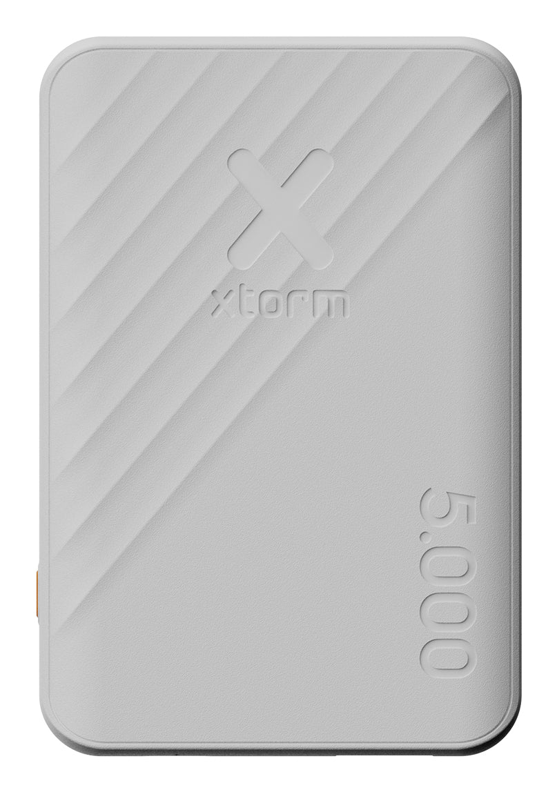 Xtorm Go2 Powerbank 5'000 mAh – 12 W, 1× USB-C, 1× USB-A, weiss