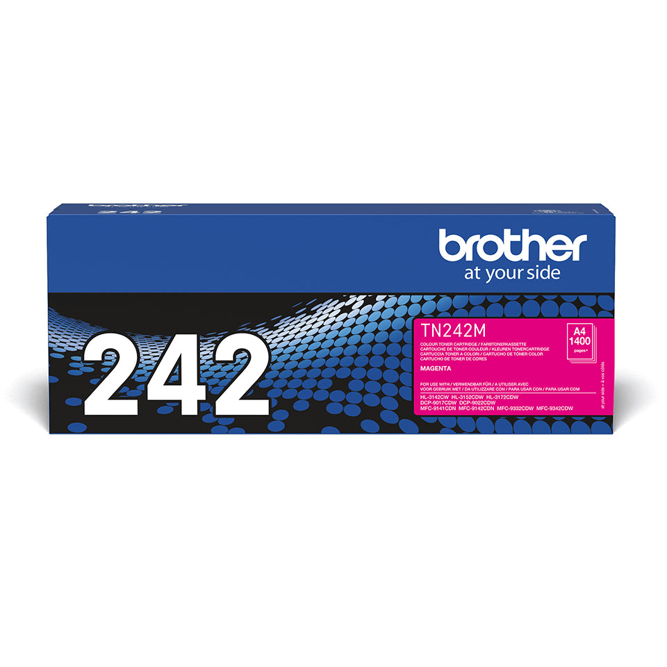 Brother Toner TN-242M – Magenta, 1400 Seiten – für Brother HL-3142CW/HL-3152CDW/HL-3172CDW und andere