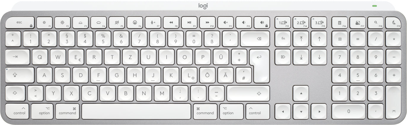 Logitech MX Keys S – Tastatur, DE-Layout (DE), Grau – für macOS