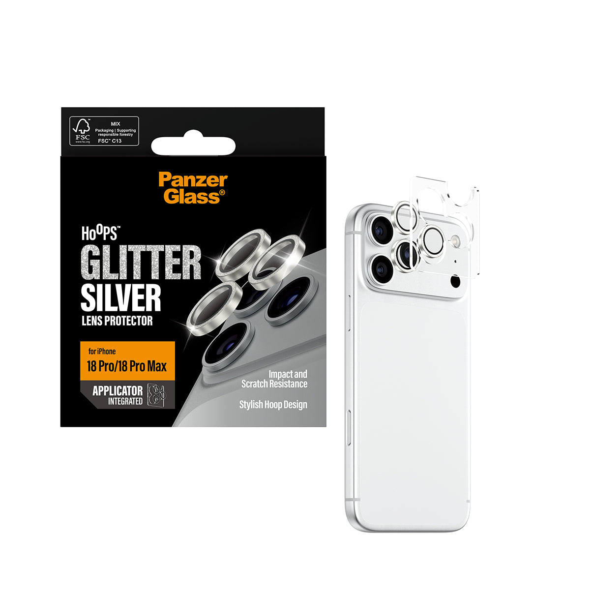 PanzerGlass Kameralinsenschutz – für iPhone 18 Pro/18 Pro Max – Silber