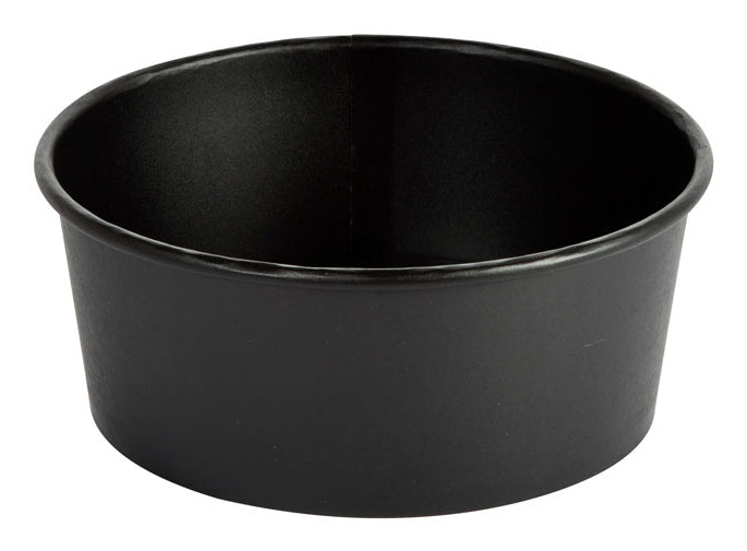 Duni Schale Ronda Wide+, Papier/Karton, PE-beschichtet, rund – 900 ml, Ø 18,4 cm, schwarz – FSC – 300 Stk.